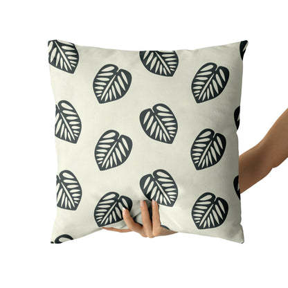 Pillow with Monstera Flower