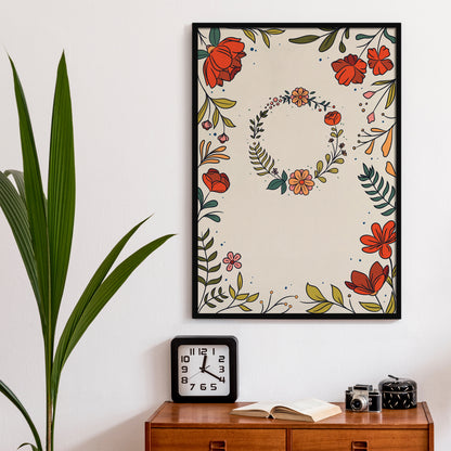 Minimalist Floral Drawing Poster