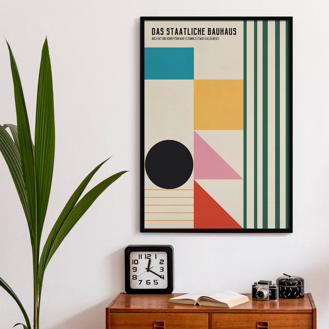 Geometric Bauhaus Poster - Exhibition in Germany