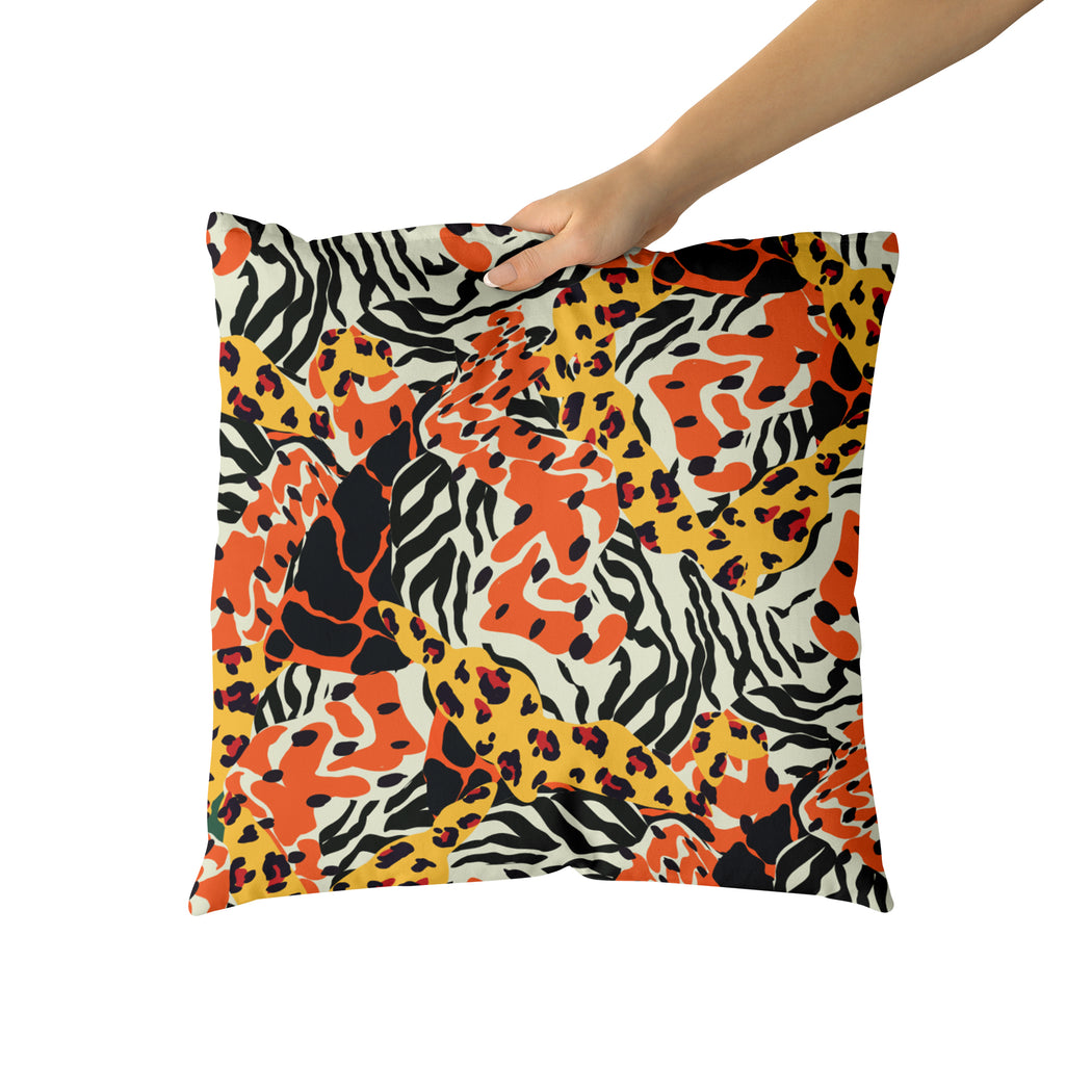 Colorful Zebra Throw Pillow
