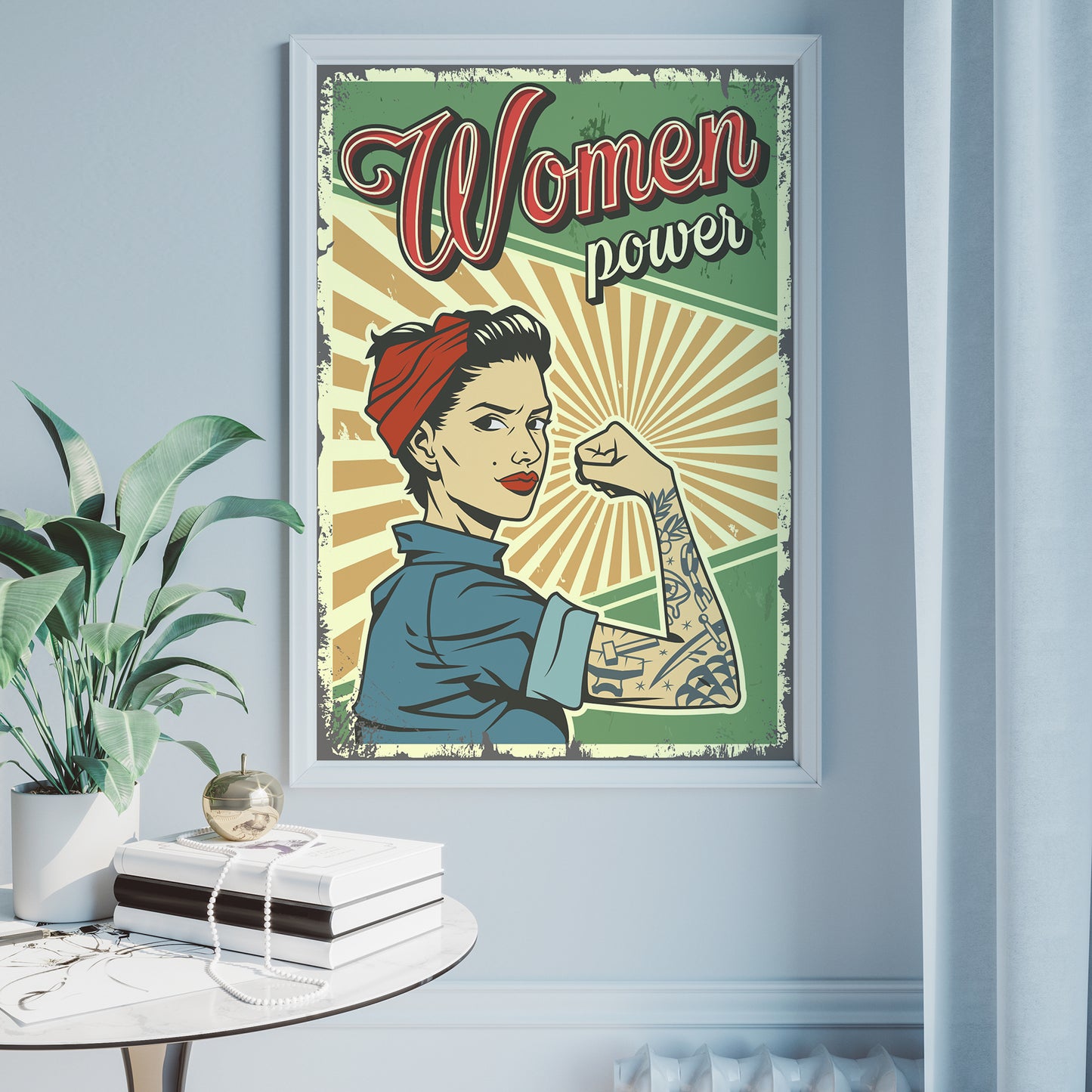 Women Power pop-art vintage poster