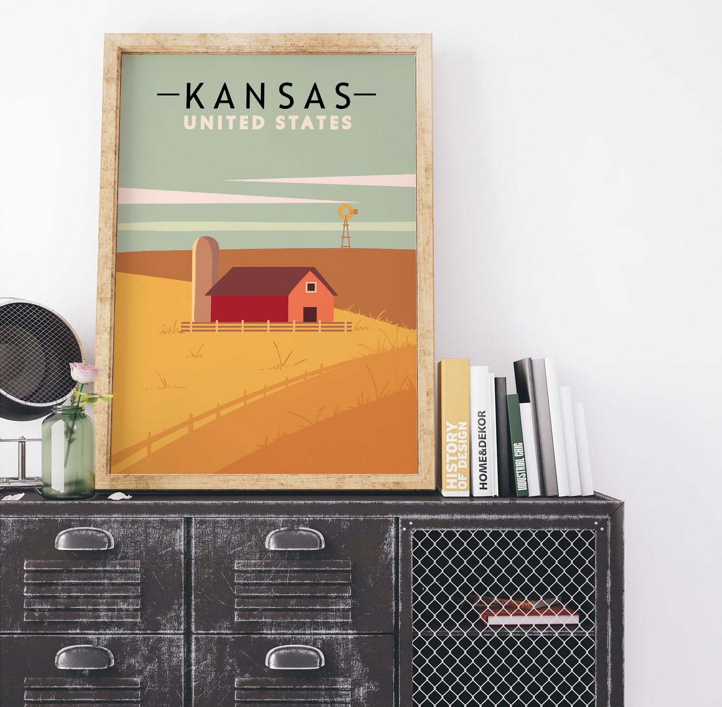 Kansas Retro Poster