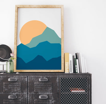 Minimalist Mountains Print