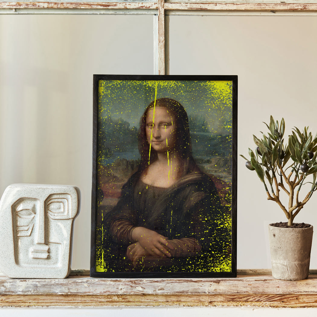 Grunge Mona Lisa Poster