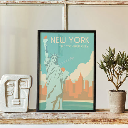 NEW YORK CITY - vintage travel poster