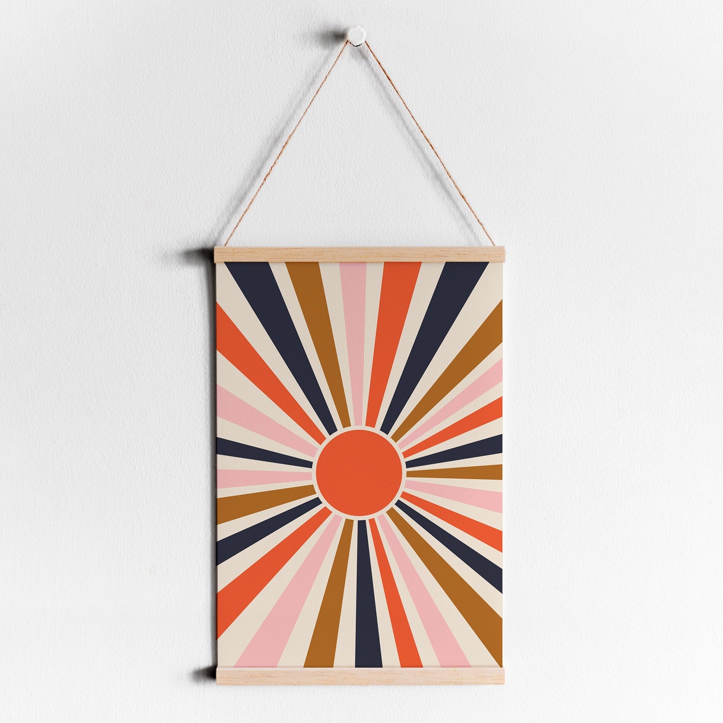 Retro Sun Art Print for cozy decor