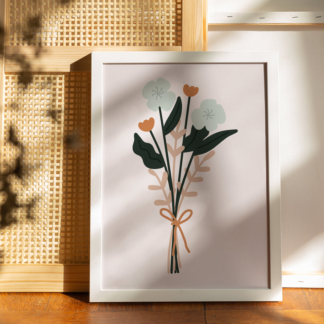 Minimal Bouquet Illustration Print