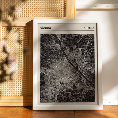 Vienna, Austria - Map Poster Print