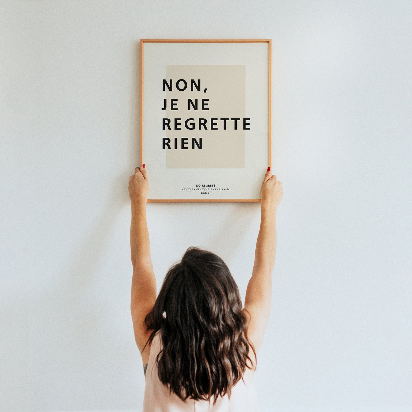 No Regrets - Elegant Typography Poster