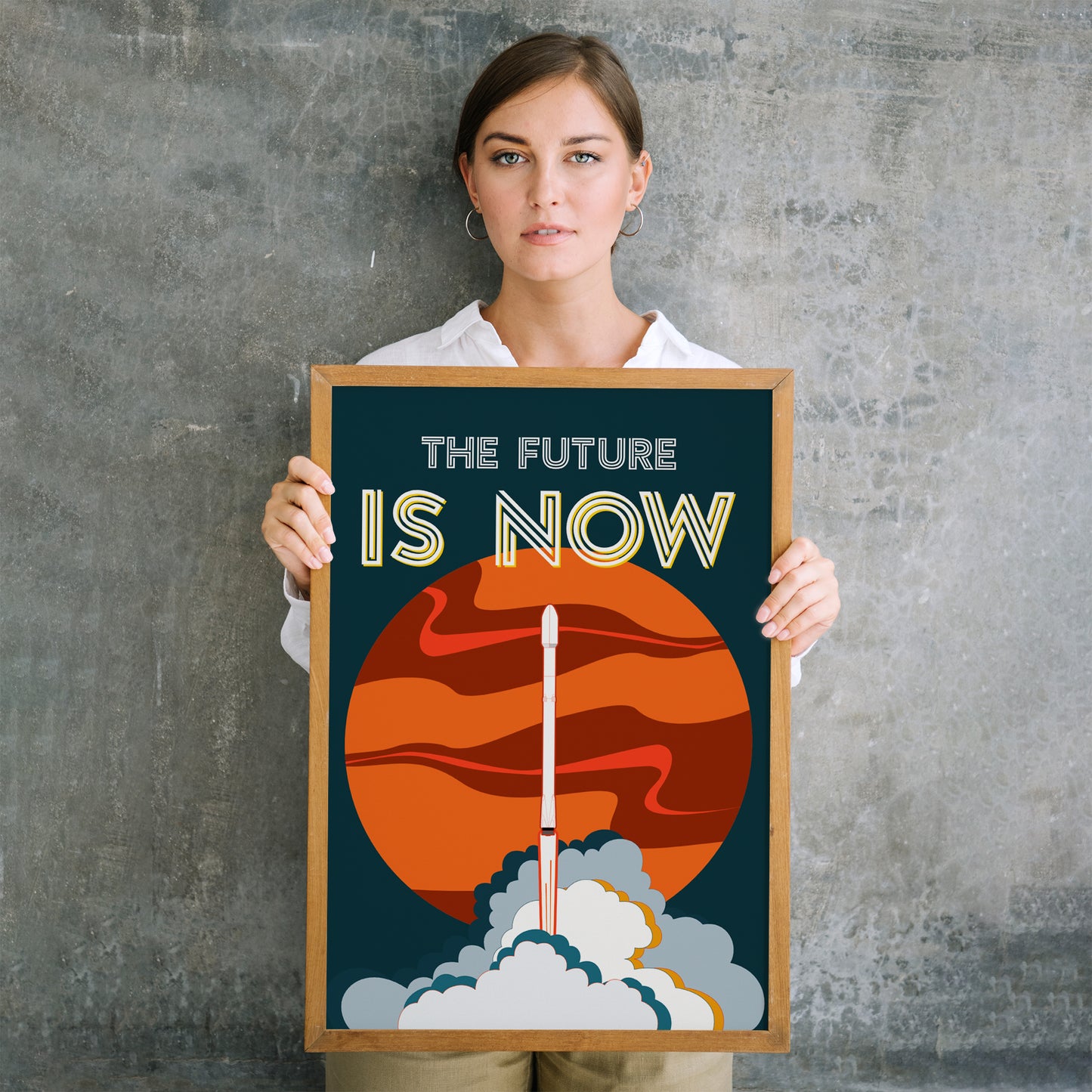 Falcon Rocket Poster - THE FUTURE IS NOW