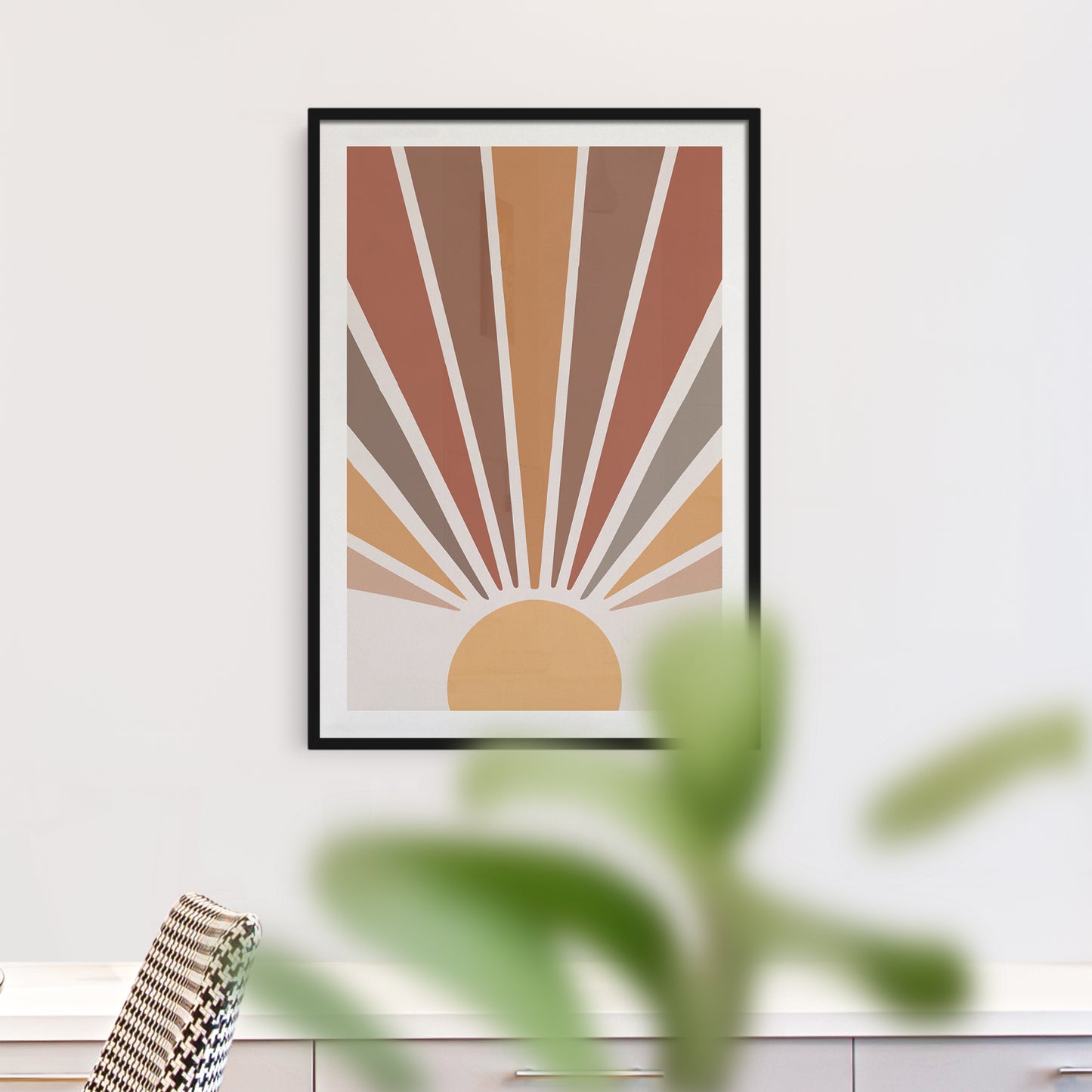 Sunset Drawing Poster