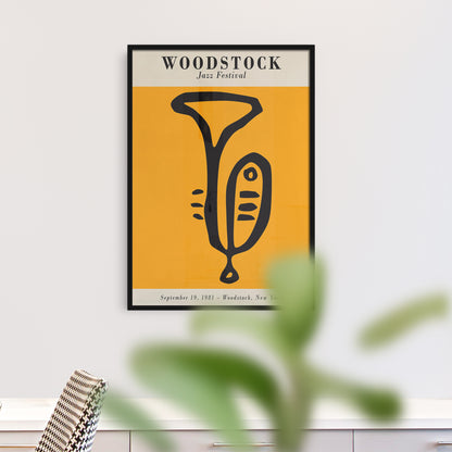 Yellow Jazz Retro Poster