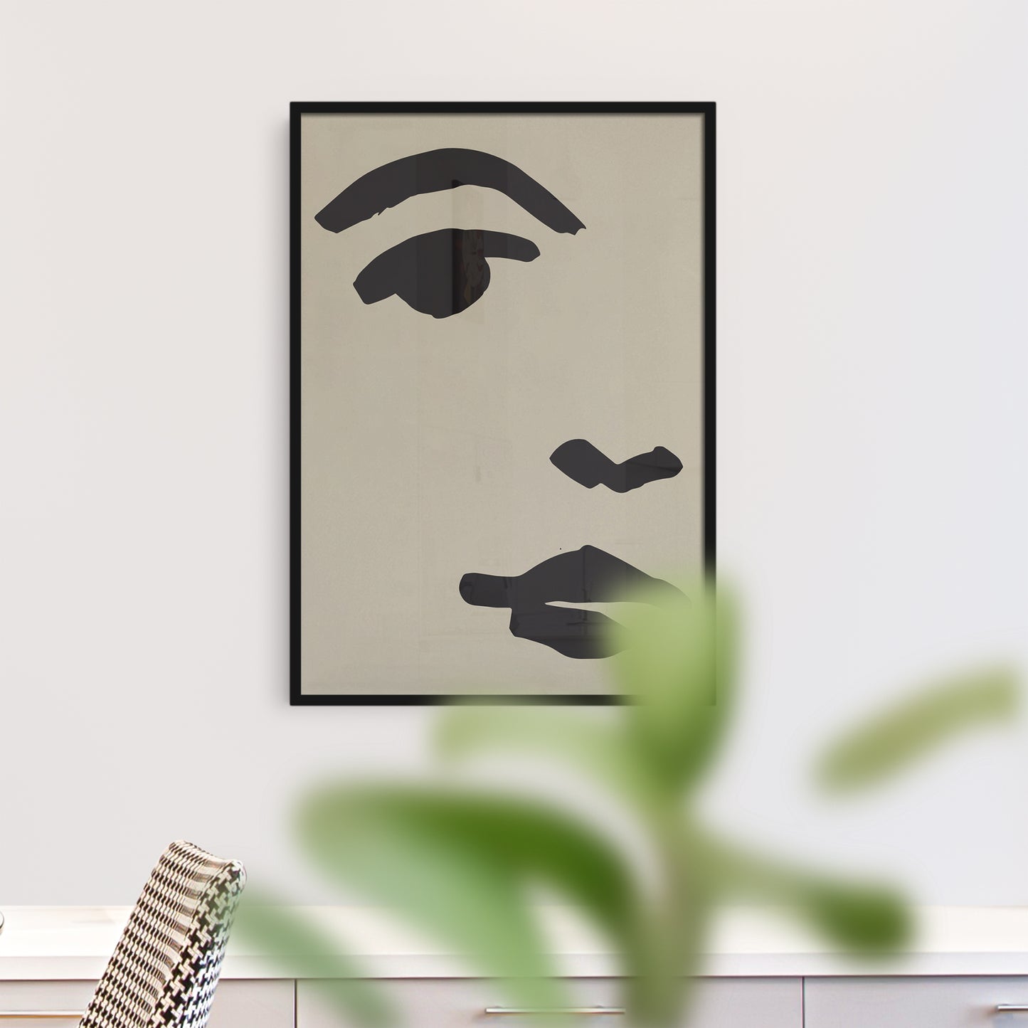 Scandinavian Minimalist Face Art Print