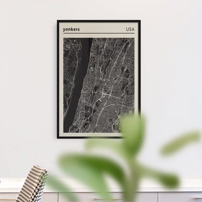 Yonkers Map Poster