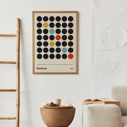 Minimalist Bauhaus Dots Poster