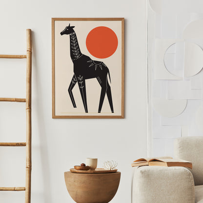 Scandinavian Giraffe Art Print