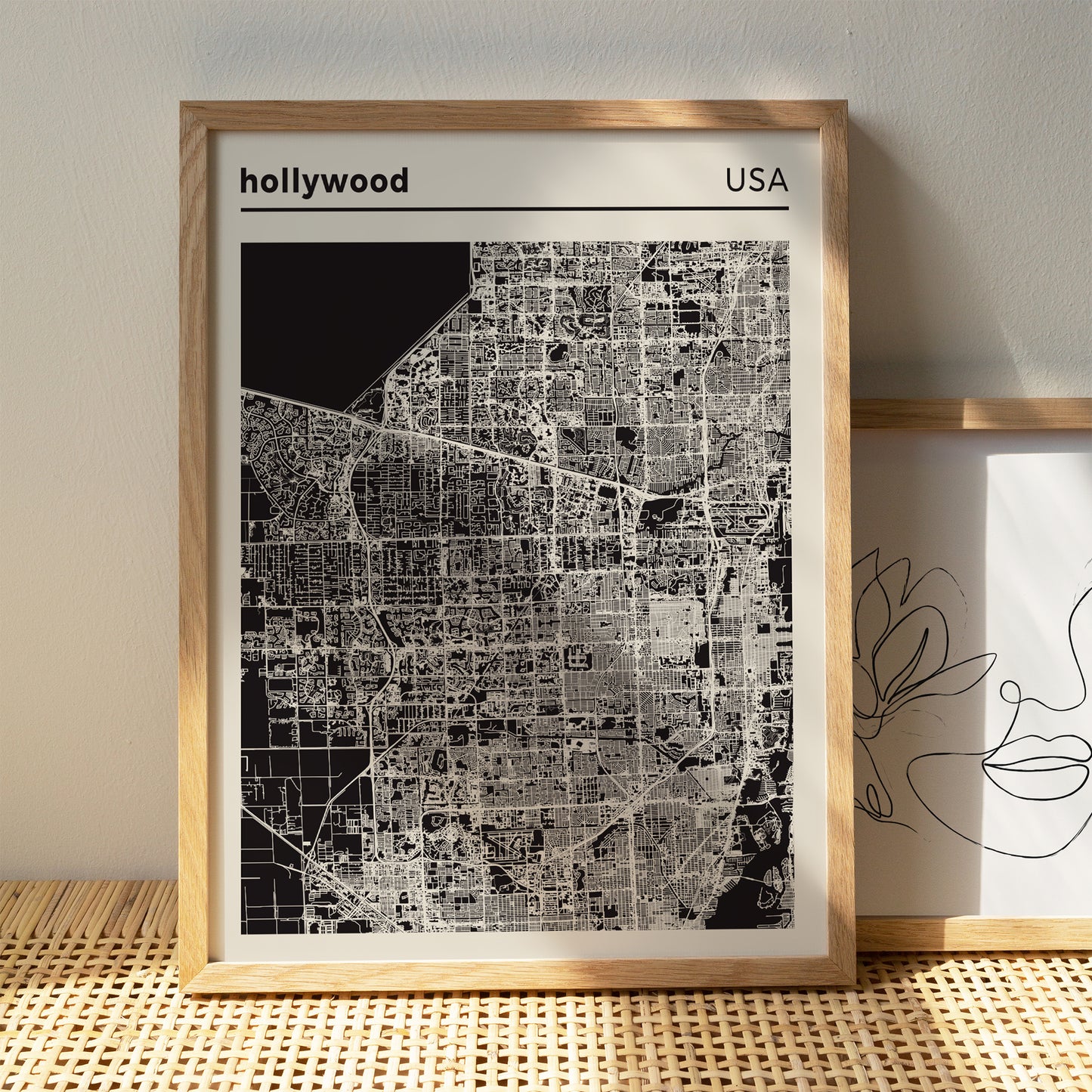 Hollywood City Map Poster