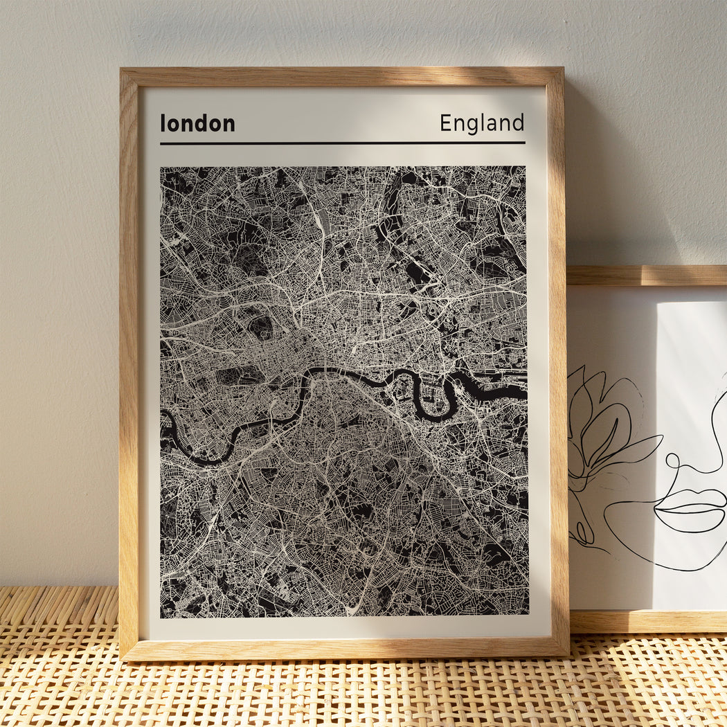 London, England - Map Poster