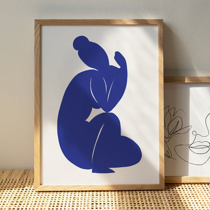 Blue Nude Woman Poster
