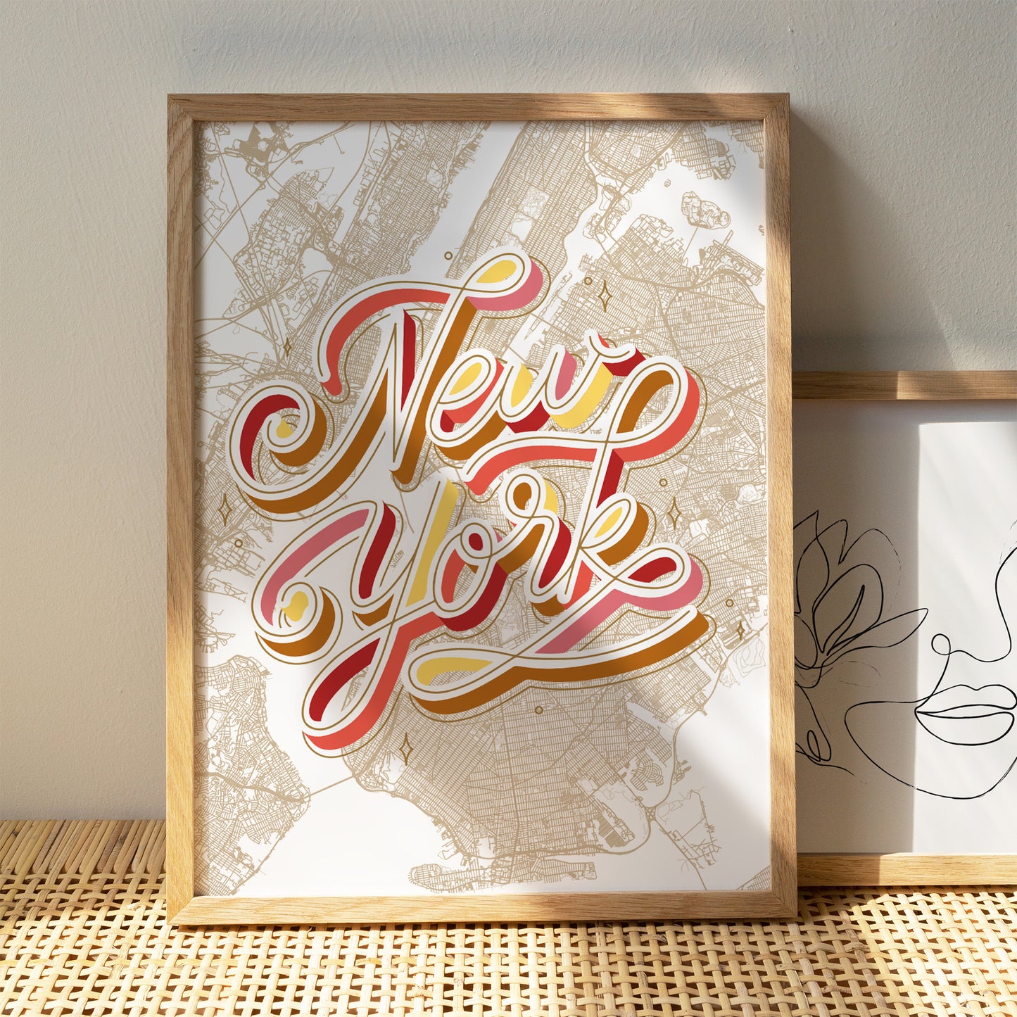 NEW YORK - Typographic Map Poster