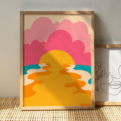 Colorful Pastel Sunset Poster