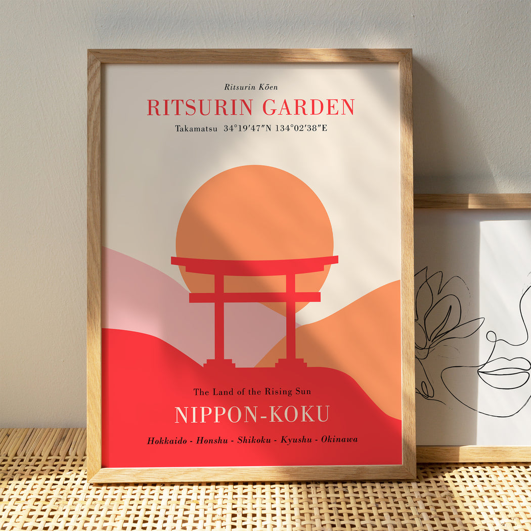 Ritsurin Garden - Japan Travel Poster
