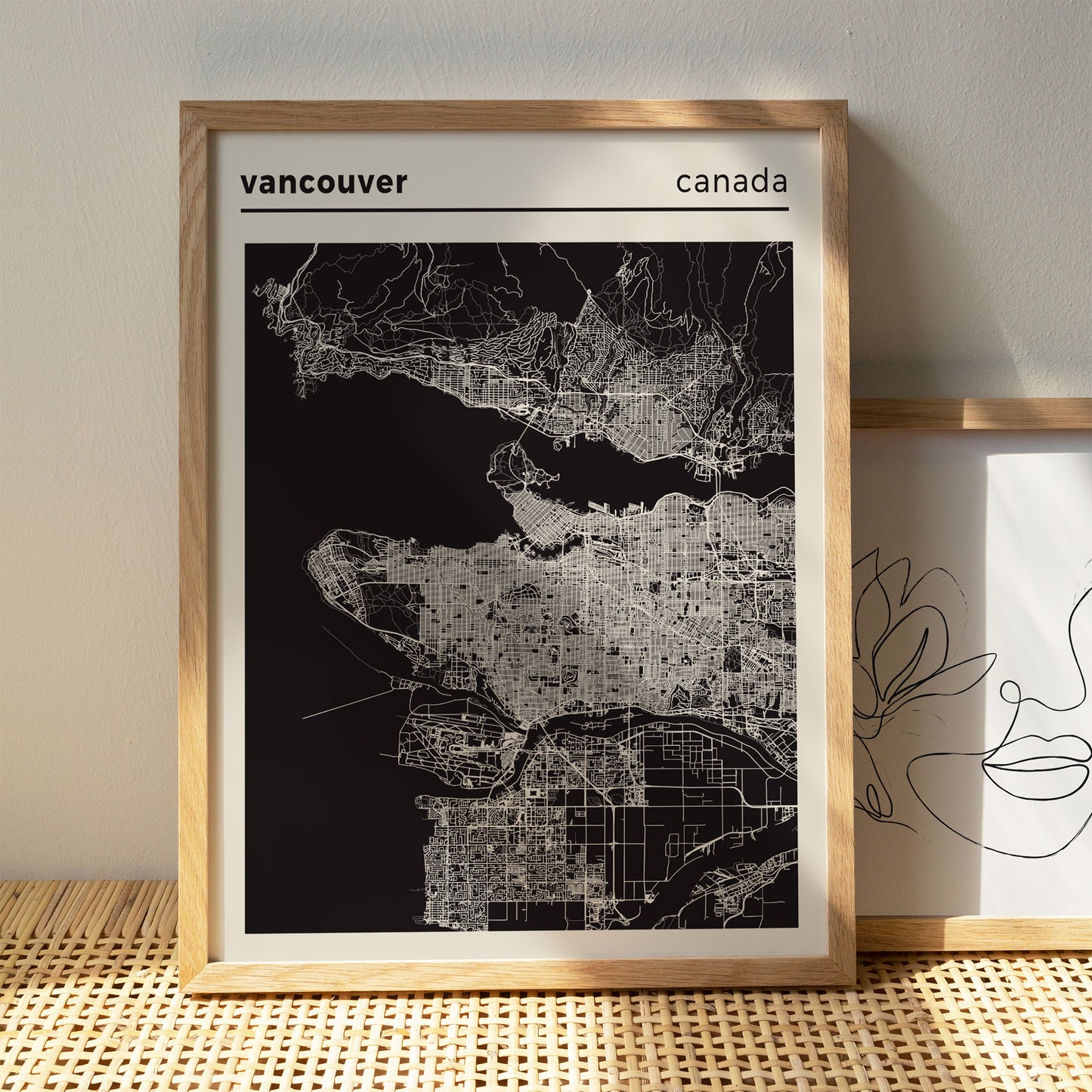 Vancouver, Canada - Map Poster Print
