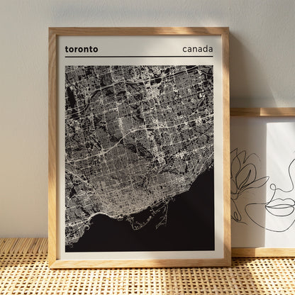 Toronto, Canada - Map Poster Print
