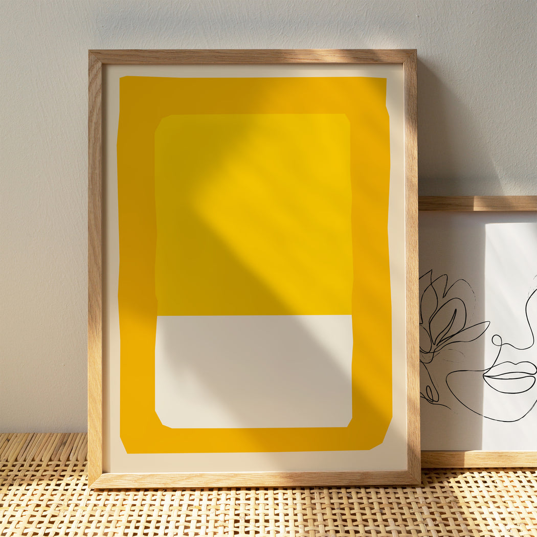 Yellow Minimalist Abstract Art Poster