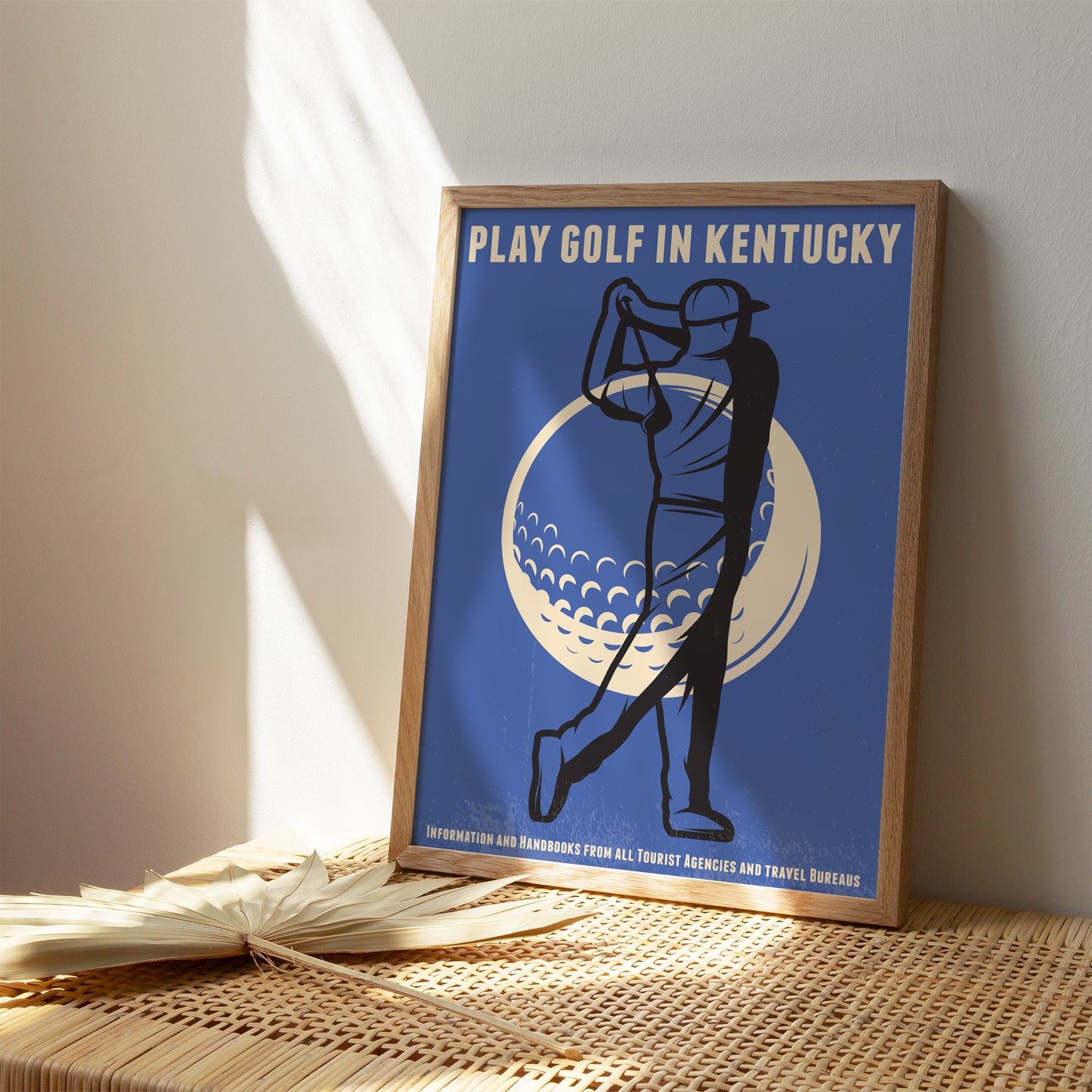 Play Golf in Kentucky Retro Poster