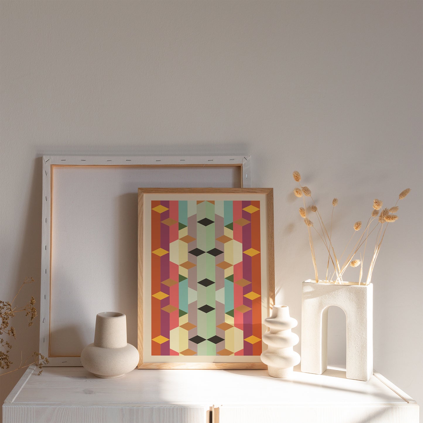 Fractal Gem Geometric Abstract Poster