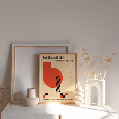 Retro Bauhaus Poster Print