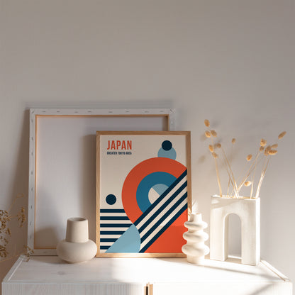 Greater Tokyo Area - Geometric Poster Print