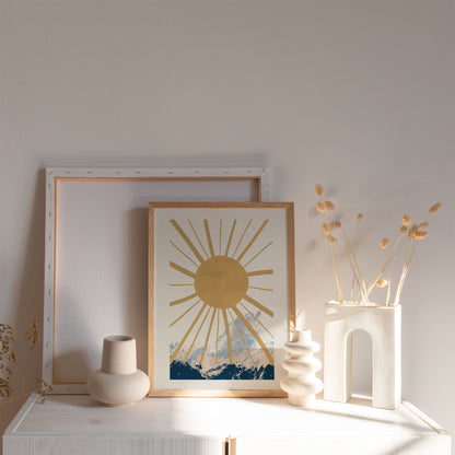 Handdrawn Sun Print