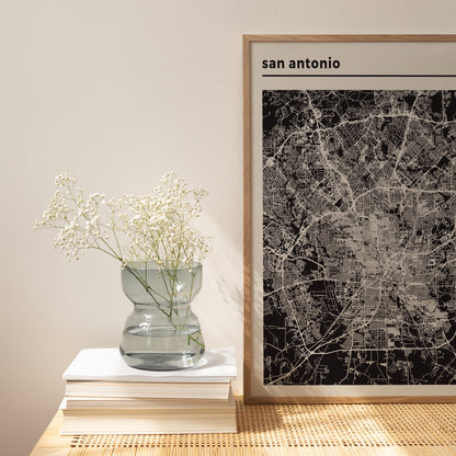 San Antonio Map Poster