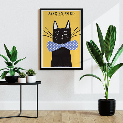 Jazz Festival Cat Poster