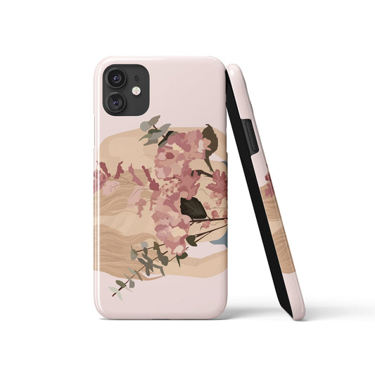 Woman Pink Floral iPhone Case