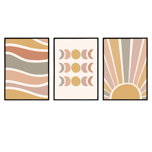 Set of 3 Minimalist Boho Posters