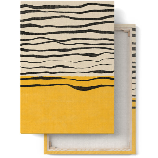 Painted Yellow Mid Century Modern Canvas Print