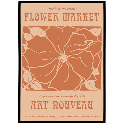 Art Nouveau, Flower Market Poster