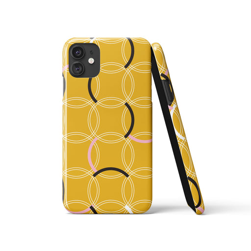 Yellow Contemporary Art iPhone Case