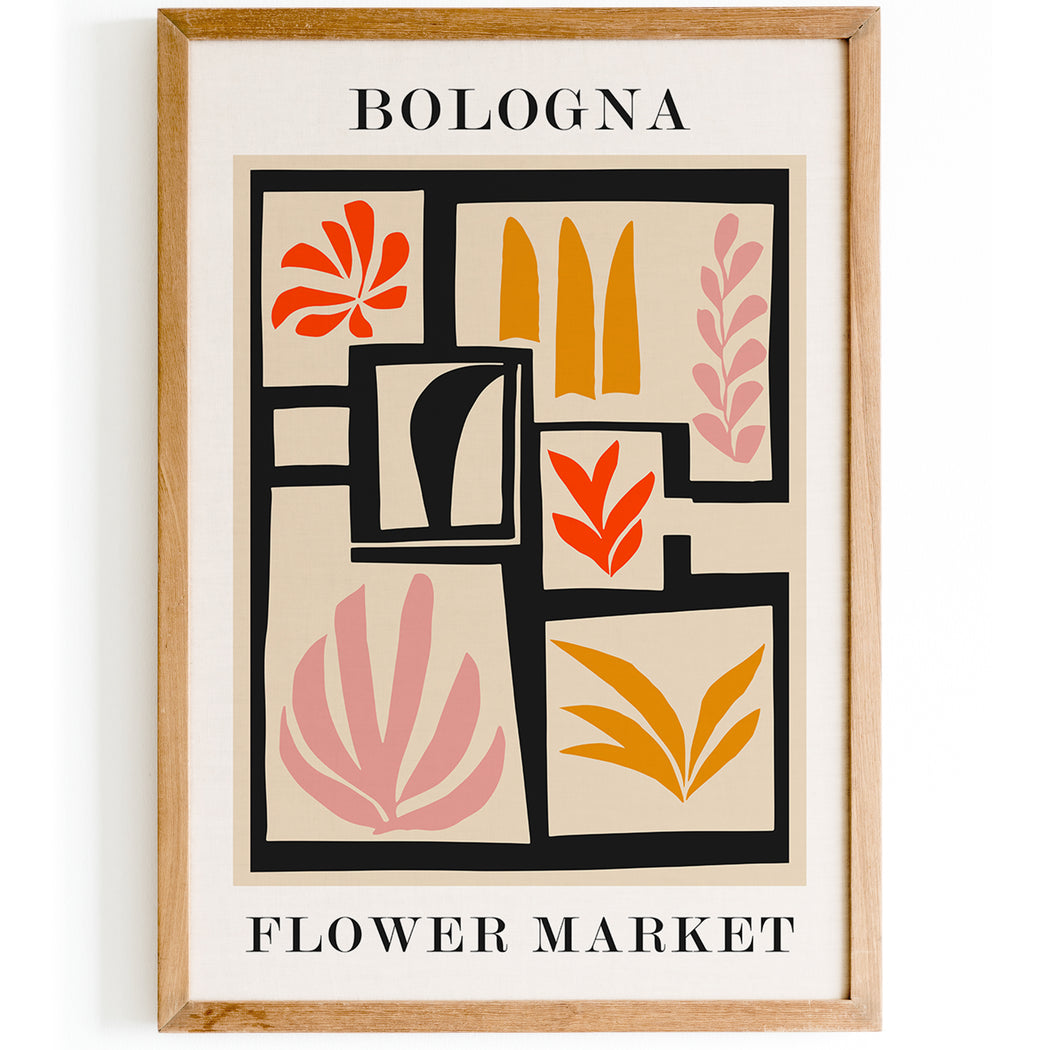 Bologna Flower Market Poster