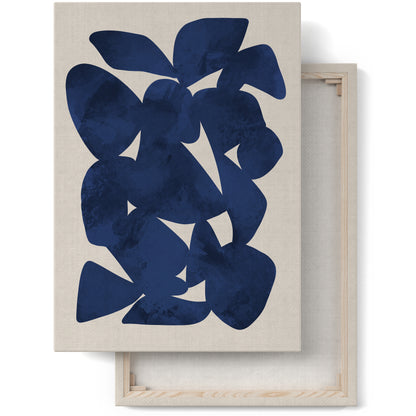 Abstract Modern Blue Shapes Canvas Print