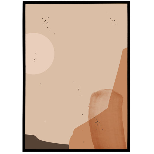 Beige Abstraction Poster