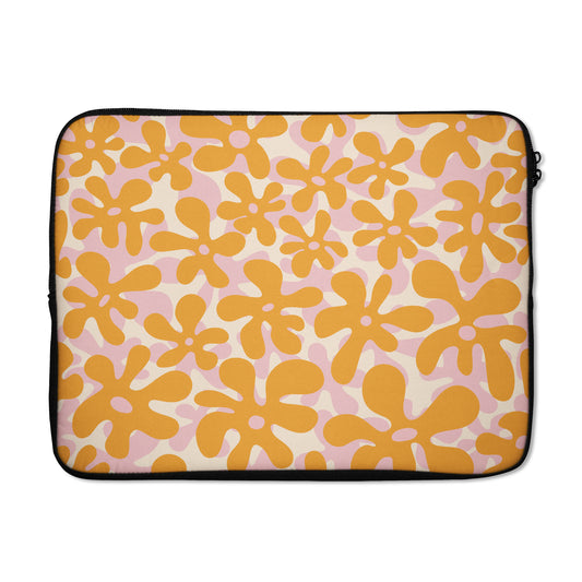 Yellow Flowers Pattern- Laptop Sleeve