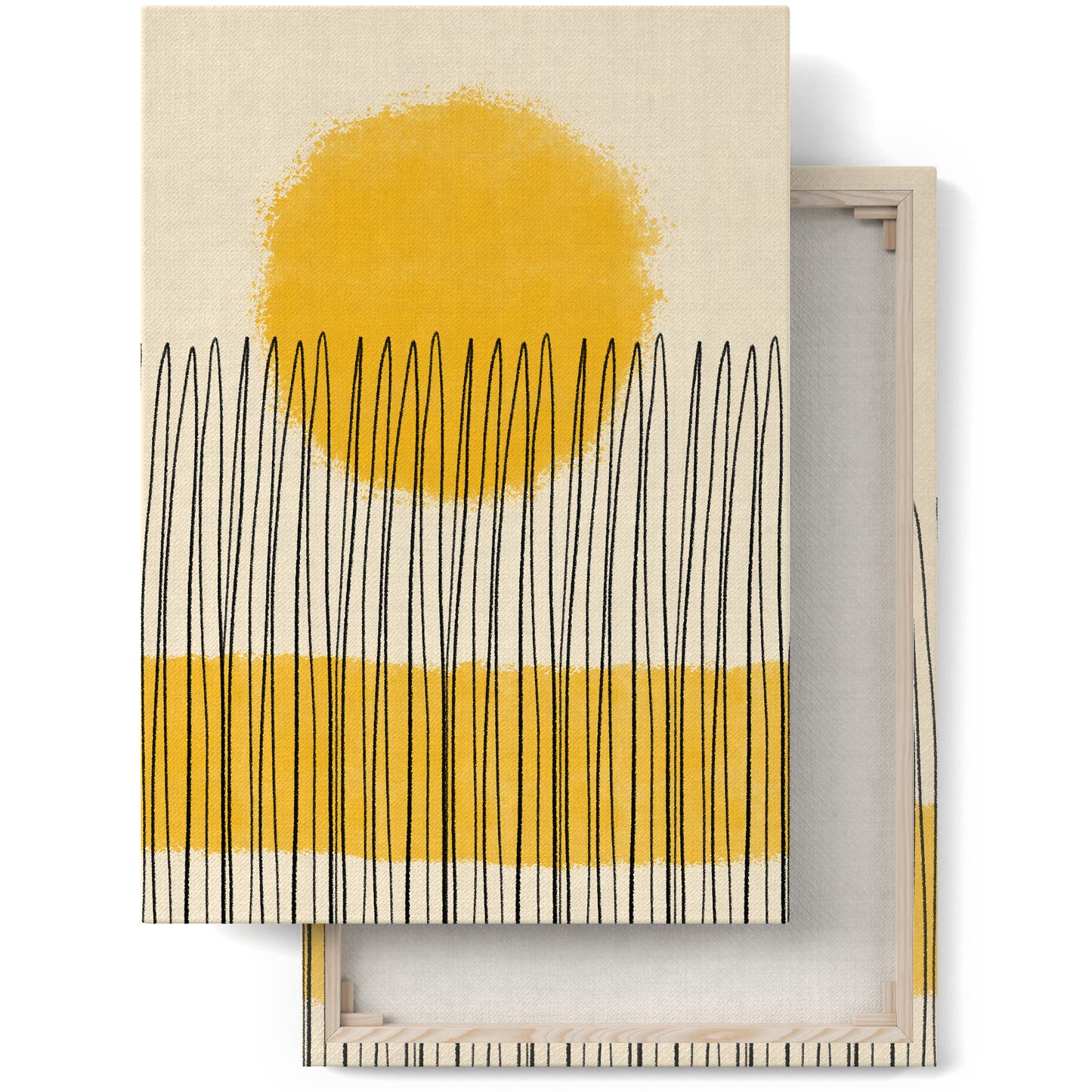 Rustic Sun Painted Abstract Canvas Print