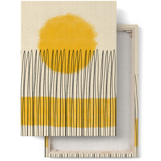 Rustic Sun Painted Abstract Canvas Print