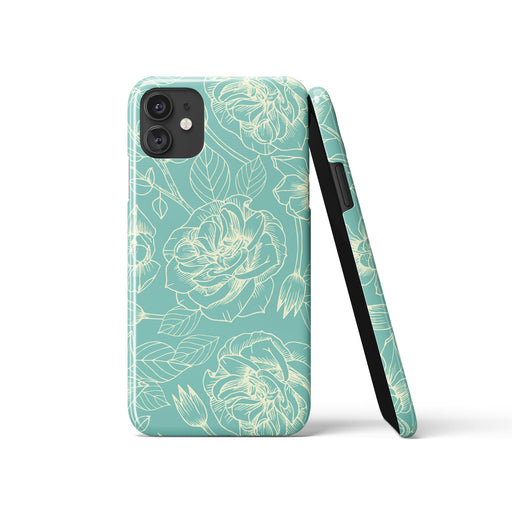 Mint Floral iPhone Case