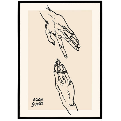 Schiele Hands Poster