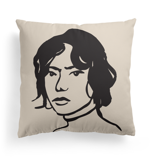 Portrait of a Girl Throw Pillow